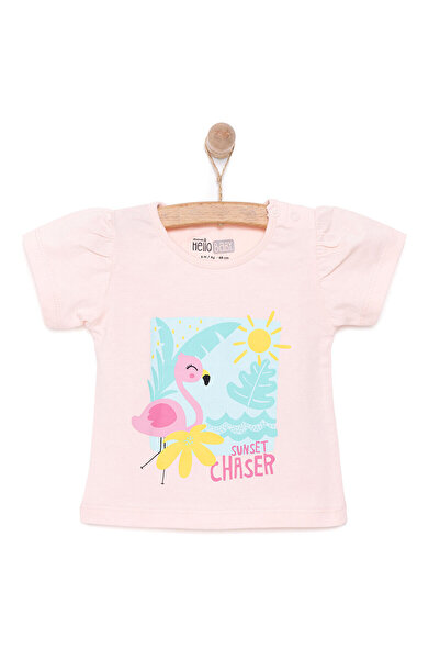 ebebek Hello Baby HelloBaby Basic Kız Flamingo Baskılı T-Shirt Kız Bebek