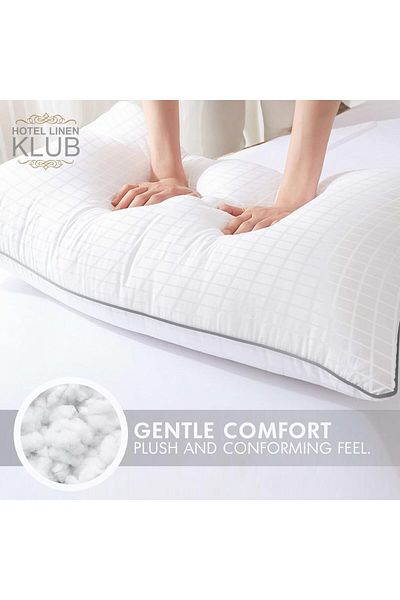 erorex Soft Comfort 250Tc Box Sateen Cotton Pillow Single Piping 50 X 75 Cm White