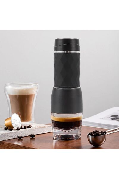 erorex Espresso Machine, Portable Coffee Maker, Hand Press Coffee Machine Mini Coffee Powder Capsule Maker