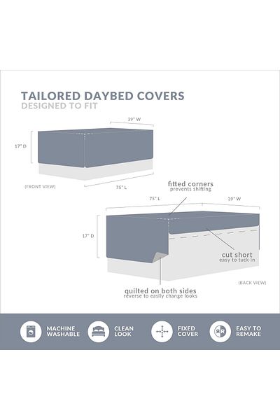 erorex Cotton Daybed Cover Set Double Sided Quilting Classic Cottage Design All Season Bedding With