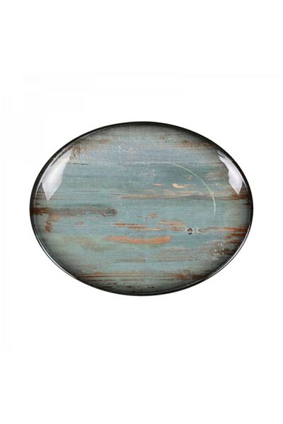 Bonna Premium porcelain oval platter, Madera Mint, 31x24 cm