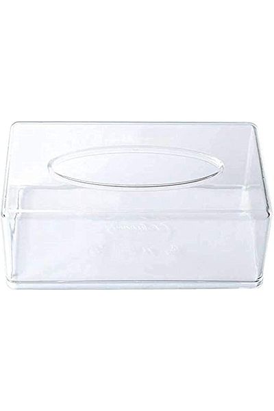 erorex Acrylic Facial Tissue Box Decorative Rectangular Napkin Holder Clear Acrylic Box Cover Facial