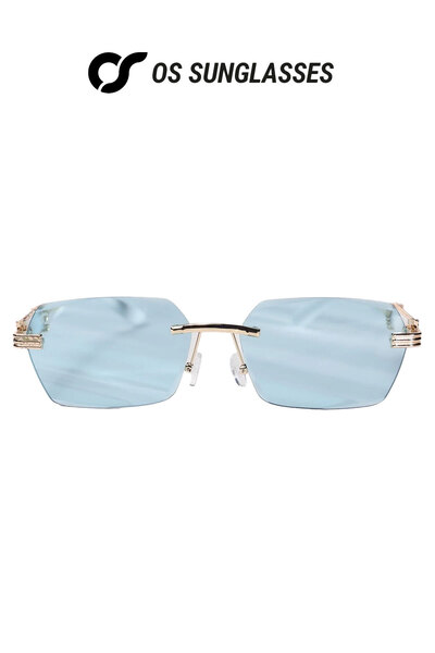 OS Sunglasses Γυαλιά ηλίου Τυρκουάζ Πράγας, Προστασία UV 400, Ανοιχτό μπλε χρ...