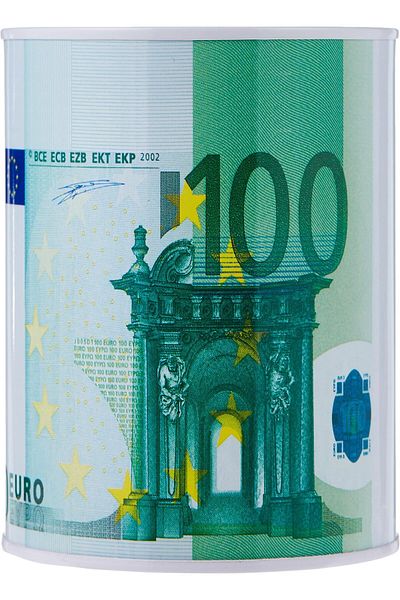 erorex Coin Box Design 100 Euro 9.5X12.5Cm