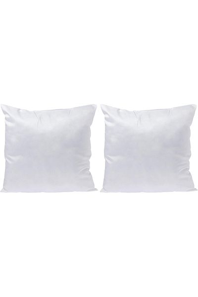 erorex Soft Plain Colored Cushion 45X45 Cm White 2 Pcs