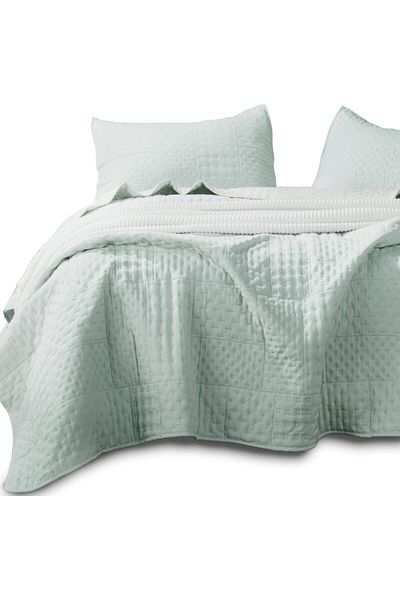 erorex Quilted Coverlet 3 Pc Mini Bedding Set All Season Lightweight Ultra Soft Stone Washed Blanket Heat