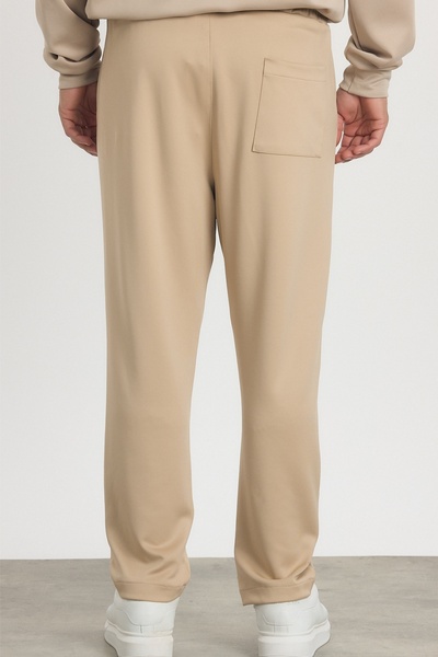 MADZEYMODA Premium Men's Elastic Waist Modal Fabric Stone Beige Woven Trousers Ls-22030