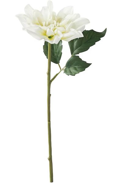 erorex Artificial Dahlia Flower 30 Cm White Indoor Outdoor