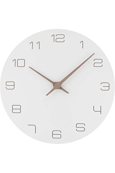 erorex ساعة حائط بيضاء صامتة مقاس 29 سم، ساعة كوارتز رقمية حديثة وبسيطة، ديكور غرفة المعيشة