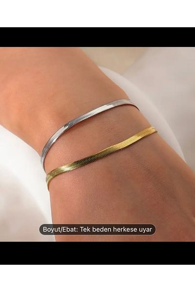 Nilperi 316 L Stainless Steel Italian Scrunch Chain Six Number, Gold and Argent Colors Relationship Farming