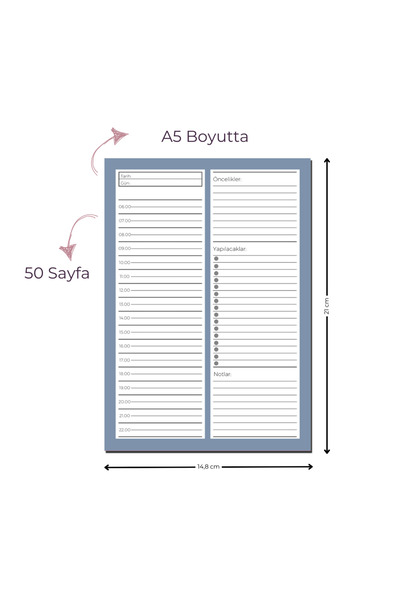 Chi-Chi Papers مخطط سطح المكتب اليومي الأزرق