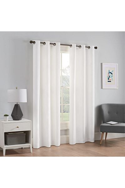 erorex Microfiber Total Privacy Blackout Thermal Grommet Window Curtain For Bedroom 1 Panel 42 In X 63 In