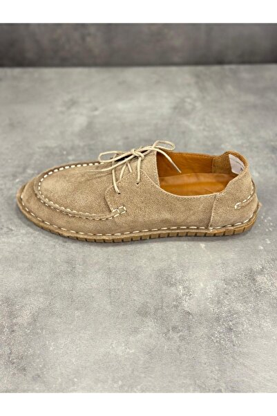 Zeyn BABET EL YAPIMI HAKİKİ DERİ BAĞCIKLI SÜET AYAKKABI