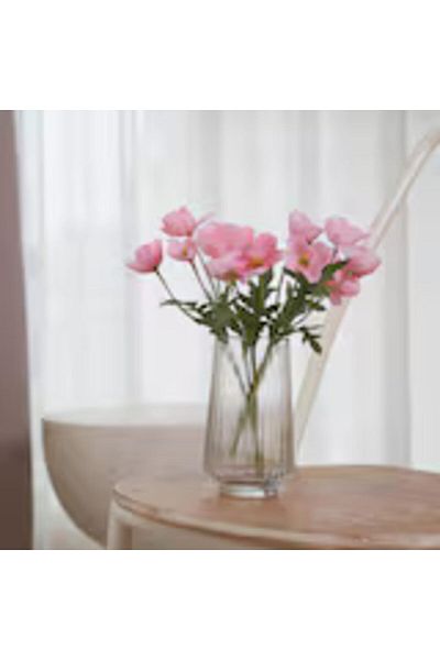 erorex Artificial Poppy Flower 27 Cm Pink Indoor Outdoor