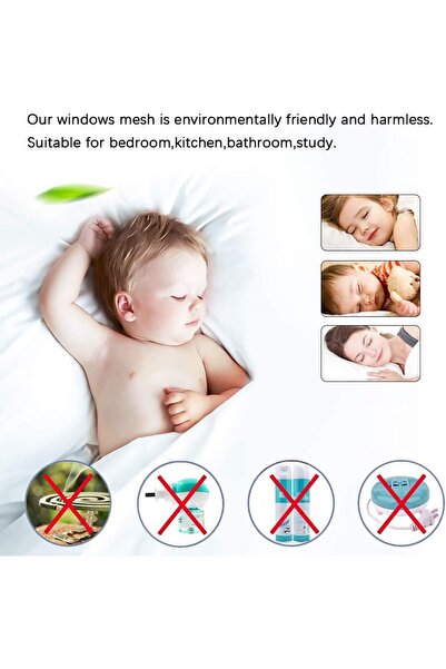 erorex Window Mosquito Screen Nets Fly Window Screen Mesh Insect Netting With Self Adhesive Tapes Window