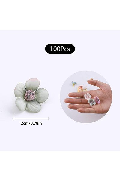 erorex 100 Pcs Artificial Flower Heads 2Cm Mini Silk Flowers Fake Flowers Heads Diy Flower Decorations For