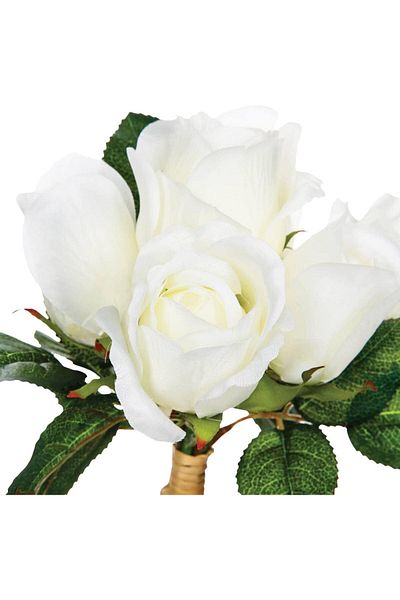 erorex Bouquet 7 White Roses H30