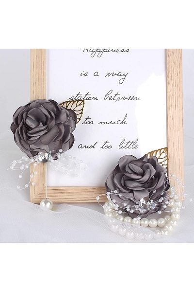 erorex Wrist Corsage Rose Bridesmaid Wedding Flowers Prom Corsage And Boutonniere Set For Wedding Party