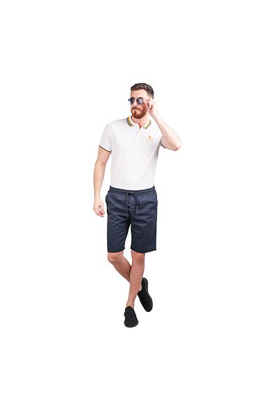 Giordano شورت برمودا رجالي من القطن المائل: قصة ضيقة، خصر مرن، راحة قصوى