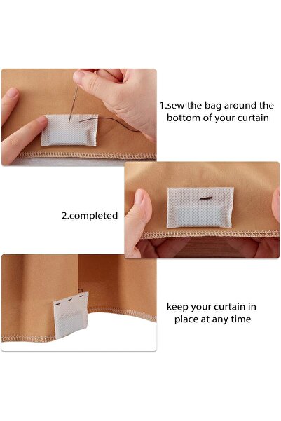 erorex 20 Pieces Curtain Weights Bottom Drapery Weights Covered Drapery Weights Fabric Curtain Weights For