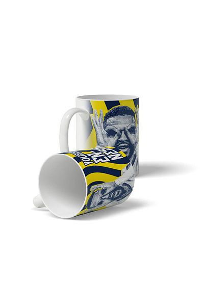 OFFSIDE Youssef En-Nesyri Yellow Navy Blue Printed Mug