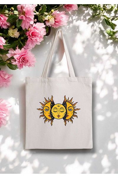 fırsatlar diyarı The Sun and Moon / Sun and Moon Raw Cloth Canvas Bag - 280 Gr