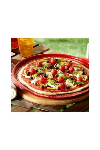Emile Henry Pizza/Oven Dish Round 40 cm Red/Burgundy