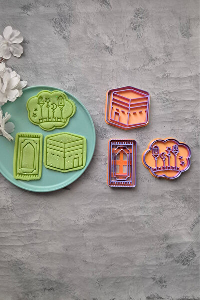 CESTOPİENO Namazlık, Kâbe ve Ramazan Süslemesi 3'lü Hamur Şekillendirici/Kura...