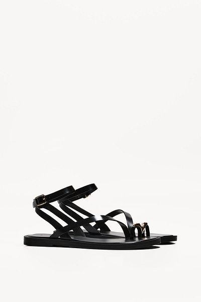Bershka Beach sandals with metallic detail