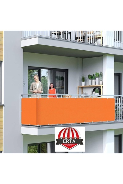 erta 6 METRE X 55 CM TURUNCU Renk Polyester Balkon Demiri Brandası Su Geçirme...