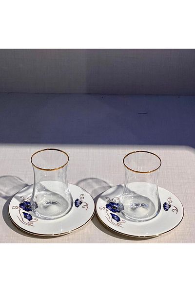 EVALIZA Nostalgia Butterfly 6-Piece Tea Set
