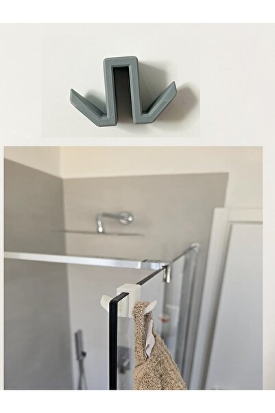 RELATOS Çift Taraflı Duşakabin Camına Asılan Havlu Kıyafet Askısı Duşakabin A...