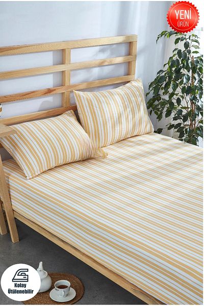 Sdream Elastic Line Bed Sheet Set: Cotton Pillowcases - Single/Part - Battal