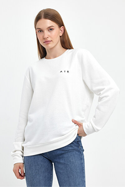 Superlife Жіночий велосипедний комір Зручний крій 3 нитки Товстий AR Вишитий світшот SPR24SWK33