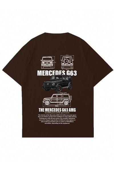 Mad&Calf Μπλουζάκι Unisex Mercedes G63 με στάμπα με λαιμόκοψη