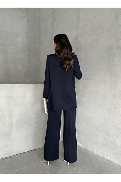 MD trend Women's Oversize Blazer and Straight Pants Set