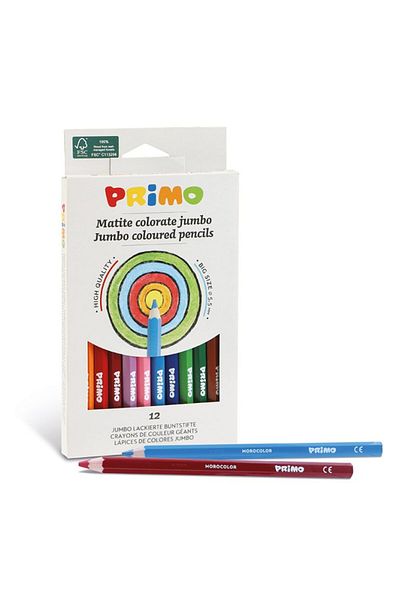 Primo أقلام تلوين ماكسي جاف (12 لونًا)