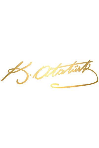 Sticksy Atatürk Imzası Çok Amaçlı Sticker - Araba , Motorsiklet , Laptop , Do...
