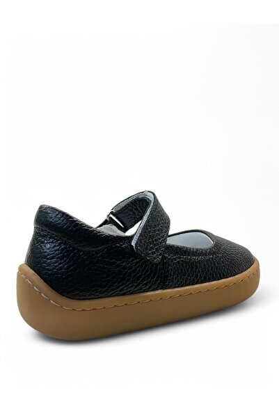 Tuğba Ortopedi 216 Ortopedik % 100 Hakiki Deri Kız Çocuk Okul Öncesi Siyah Rahat Babet