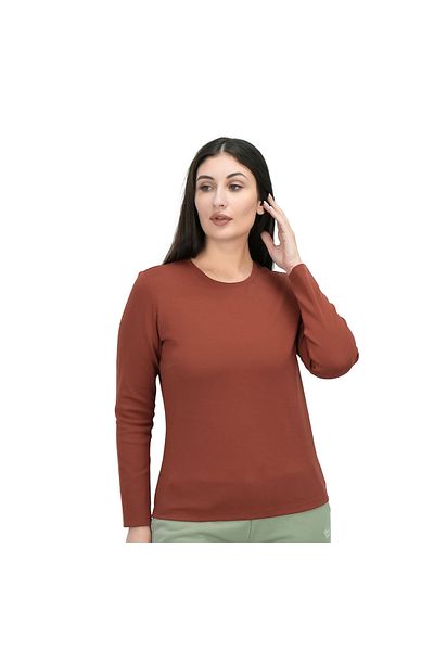 Giordano تي شيرت نسائي بياقة دائرية مطاطية