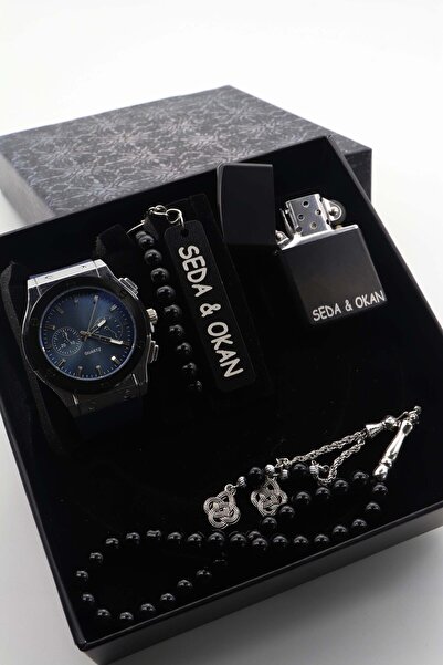 ARPAT WATCH KİŞİYE ÖZEL 5 PARÇA ERKEK SAAT SETİ ; SAAT, ÇAKMAK, TESBİH, BİLEK...