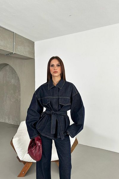Hello Denim Suit with Belt