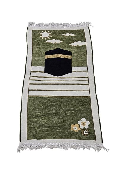 smart home Islamic Pattern Design Cushioned Kids Prayer Rug, Soft Comfortable Prayer Mat 50x100cm