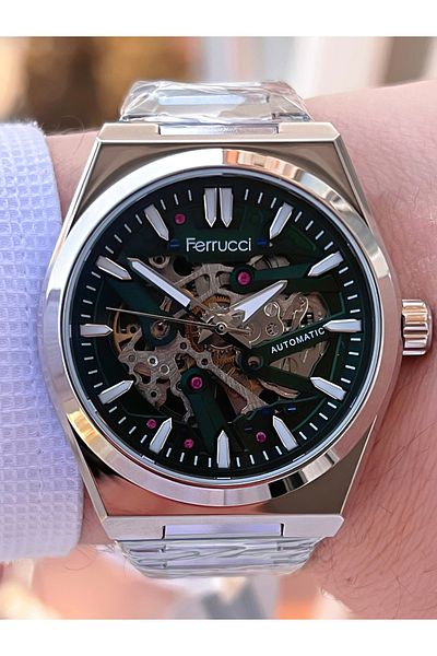 Ferrucci 3 Atm Water Resistant Men's Wristwatch - Automatic and Winding Steel Band Bfc.03320.05