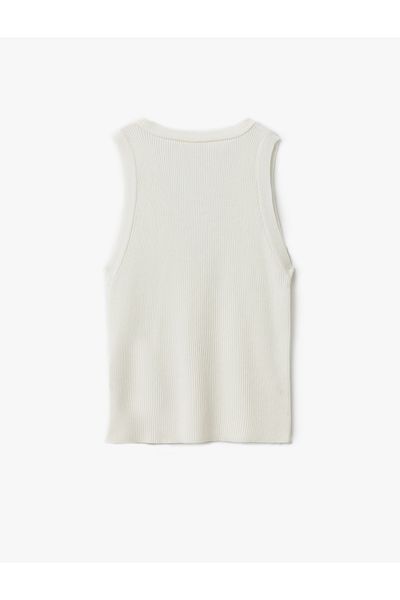 Koton New Season Buttoned Sleeveless V-Neck Knitwear Vest