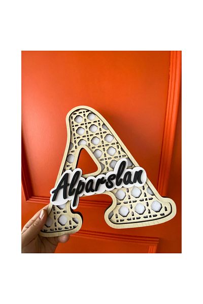 WoodenZoo Gift Letter Model Hazeran Wooden Hospital Baby Door Ornament, Wall Ornament