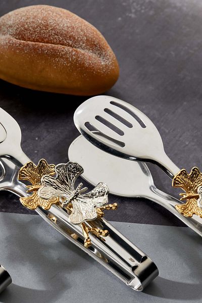 Milenay Set of 3 Premium Decorative Serving Tongs - Butterfly Detail, Elegance and Functionality Together