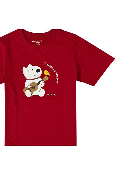 Giordano Junior Cotton Jersey Print Tee: Soft & Stylish