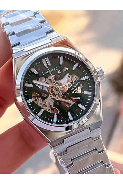 Ferrucci 3 Atm Water Resistant Men's Wristwatch - Automatic and Winding Steel Band Bfc.03320.05