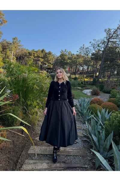 monanora Beli Lastikli Astarlı Paraşüt Kumaş Balon Orj Etek